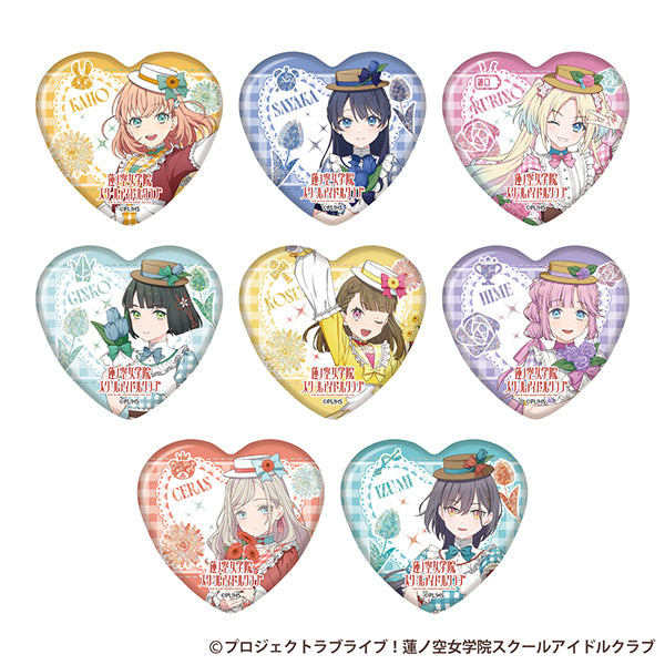 GiGOコラボカフェ ラブライブ!シリーズ15周年記念 ホログラムハート缶バッジ(蓮ノ空)(全8種)