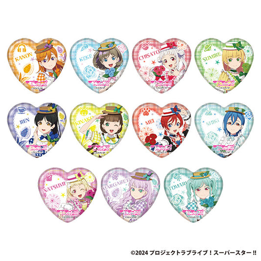 GiGOコラボカフェ ラブライブ！シリーズ15周年記念　ホログラムハート缶バッジ（Liella!）（全11種）