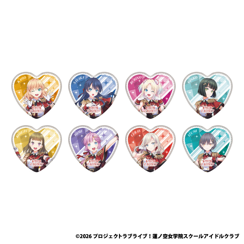 GiGOコラボカフェ ラブライブ！シリーズオフィシャルカードゲーム2026 ハート缶バッジ（蓮ノ空）