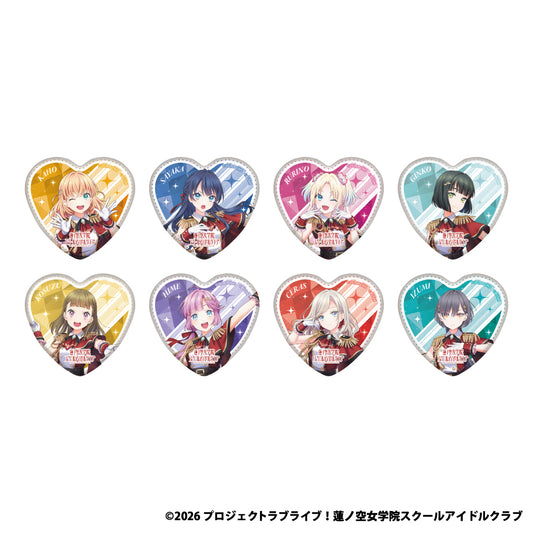 GiGOコラボカフェ ラブライブ！シリーズオフィシャルカードゲーム2026 ハート缶バッジ（蓮ノ空）