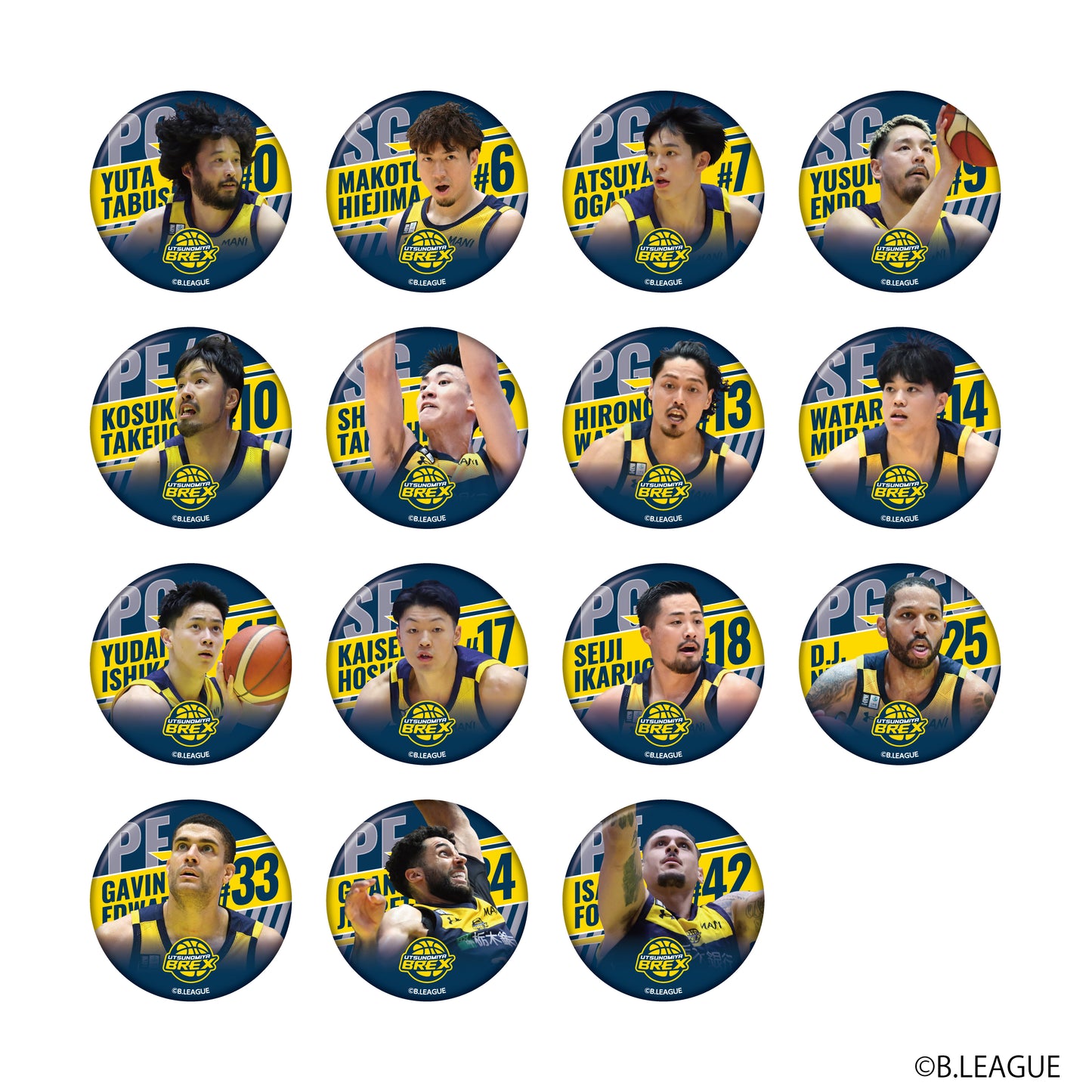 GiGO コラボカフェ B.LEAGUE ランダム缶バッジ～宇都宮ブレックス～