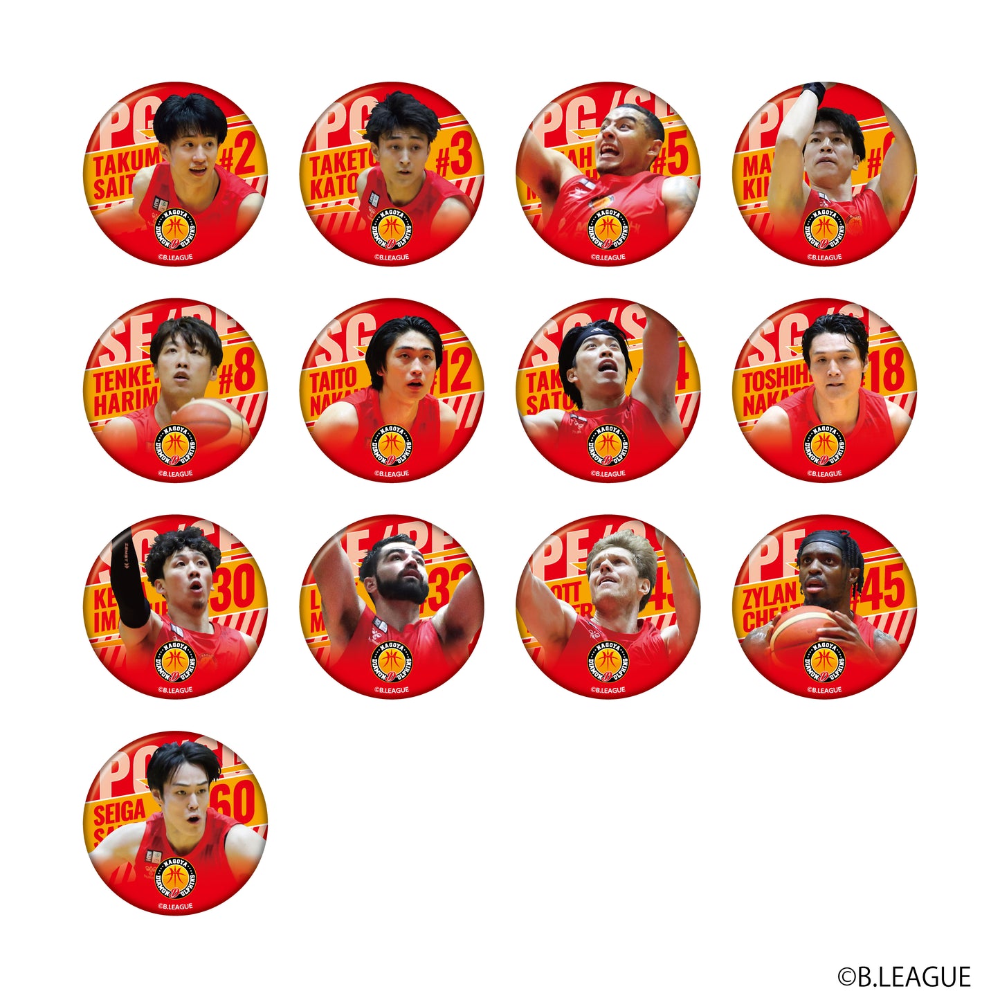 GiGO コラボカフェ B.LEAGUE ランダム缶バッジ～名古屋ダイヤモンドドルフィンズ～