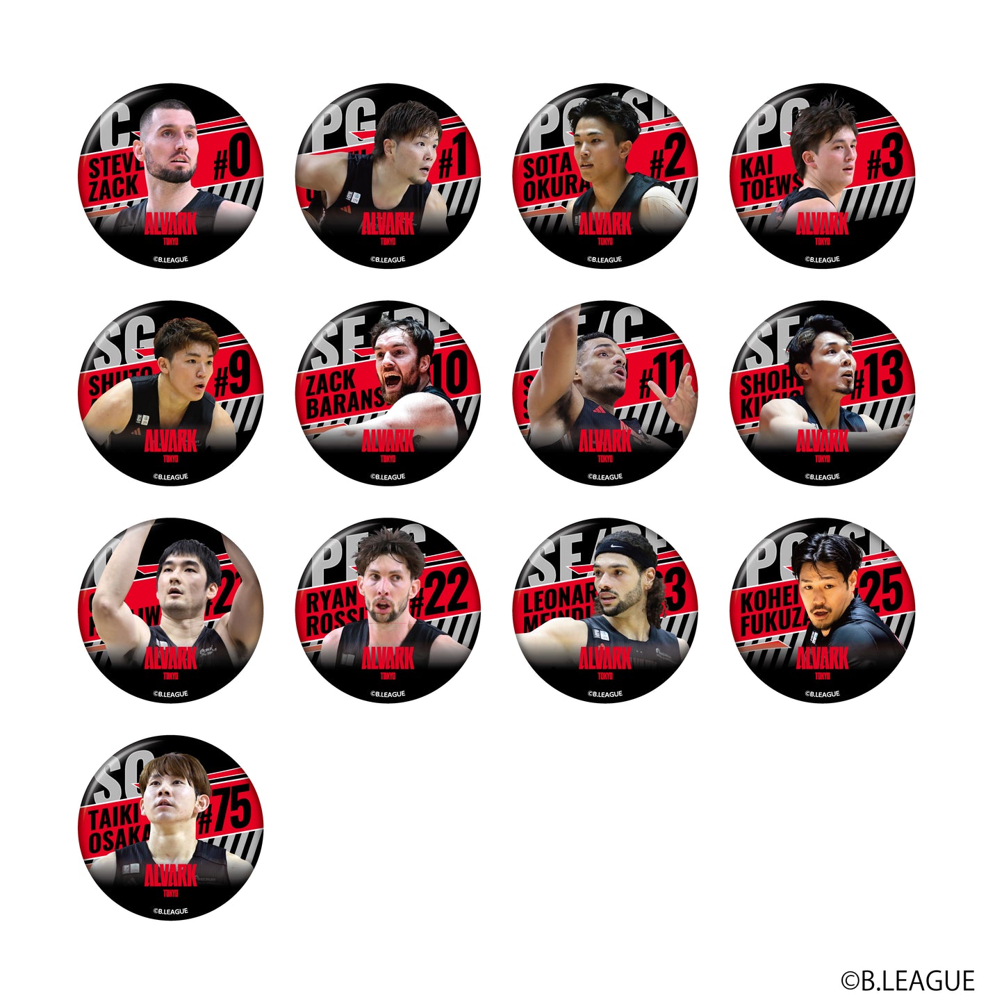 GiGO コラボカフェ B.LEAGUE ランダム缶バッジ～アルバルク東京～