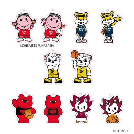 GiGO コラボカフェ B.LEAGUE マスコットぷっくりキーホルダー