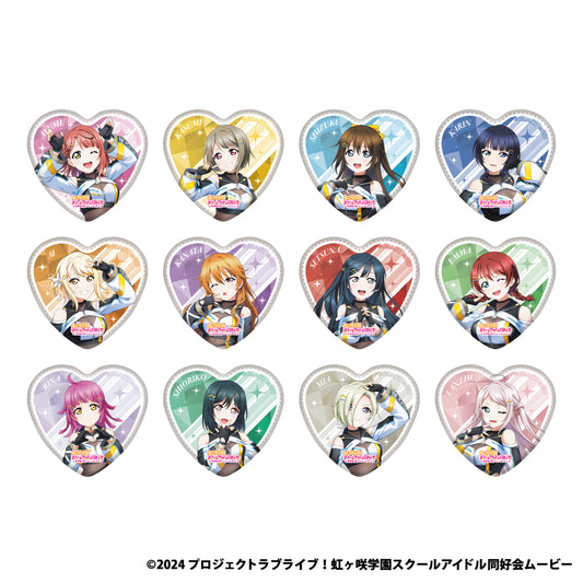 GiGOコラボカフェ ラブライブ！シリーズオフィシャルカードゲーム2026 ハート缶バッジ（ニジガク）